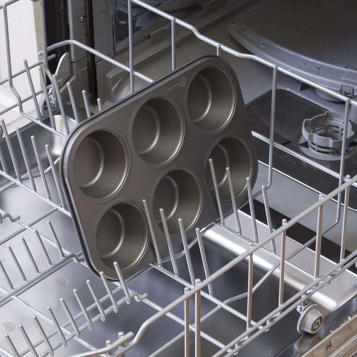 BakeIns Non-Stick Muffin Pan / Cupcake Pan, 6 Cup - Ecolution