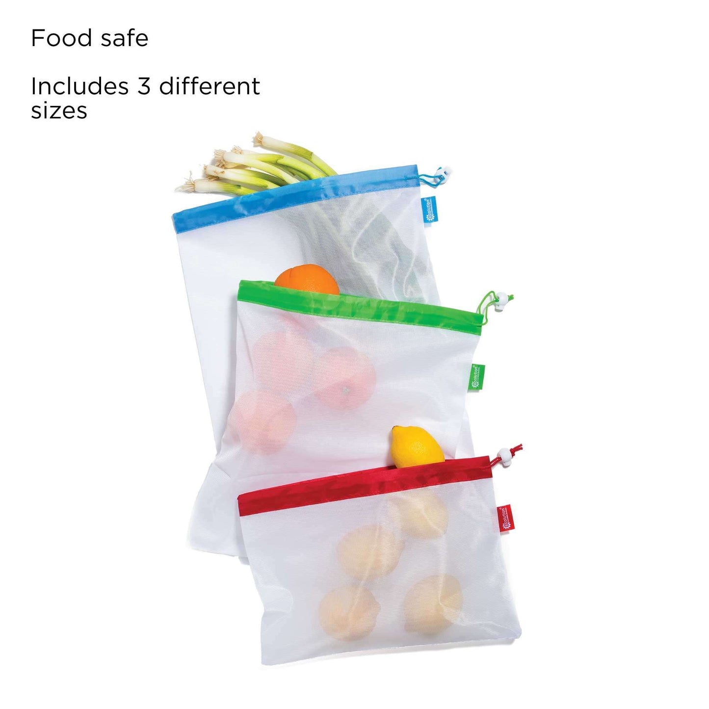 Reusable Produce Bag Set, 3 Piece - Ecolution