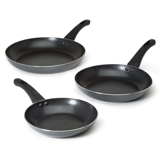 Elements 3 Piece Fry Pan Set - Gray - Ecolution