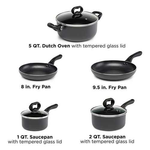 Evolve Non Stick Cookware Set, 8 Piece