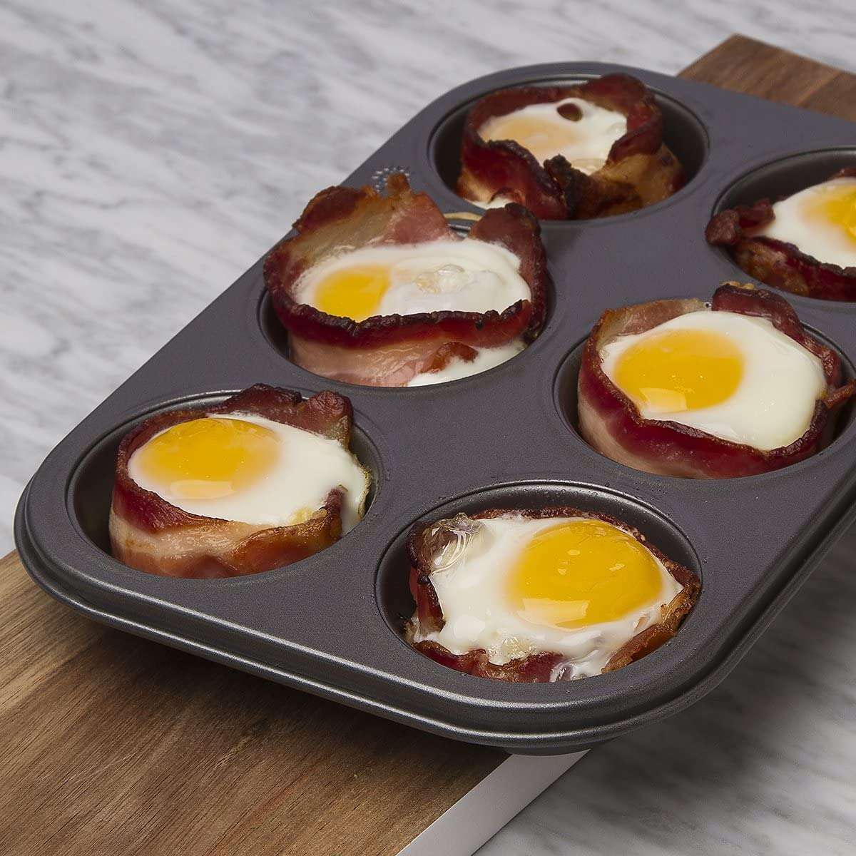 BakeIns Non-Stick Muffin Pan / Cupcake Pan, 6 Cup - Ecolution