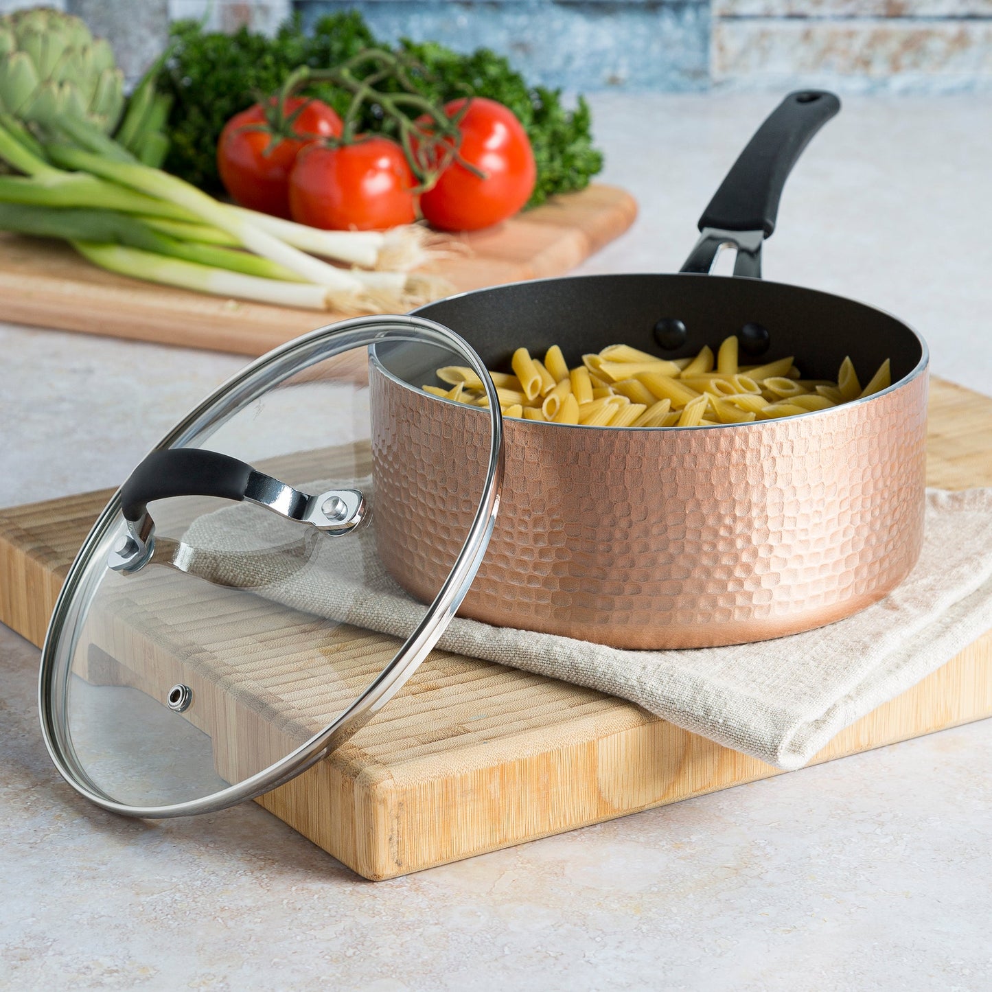 Impressions 10 Piece Hammered Cookware Set