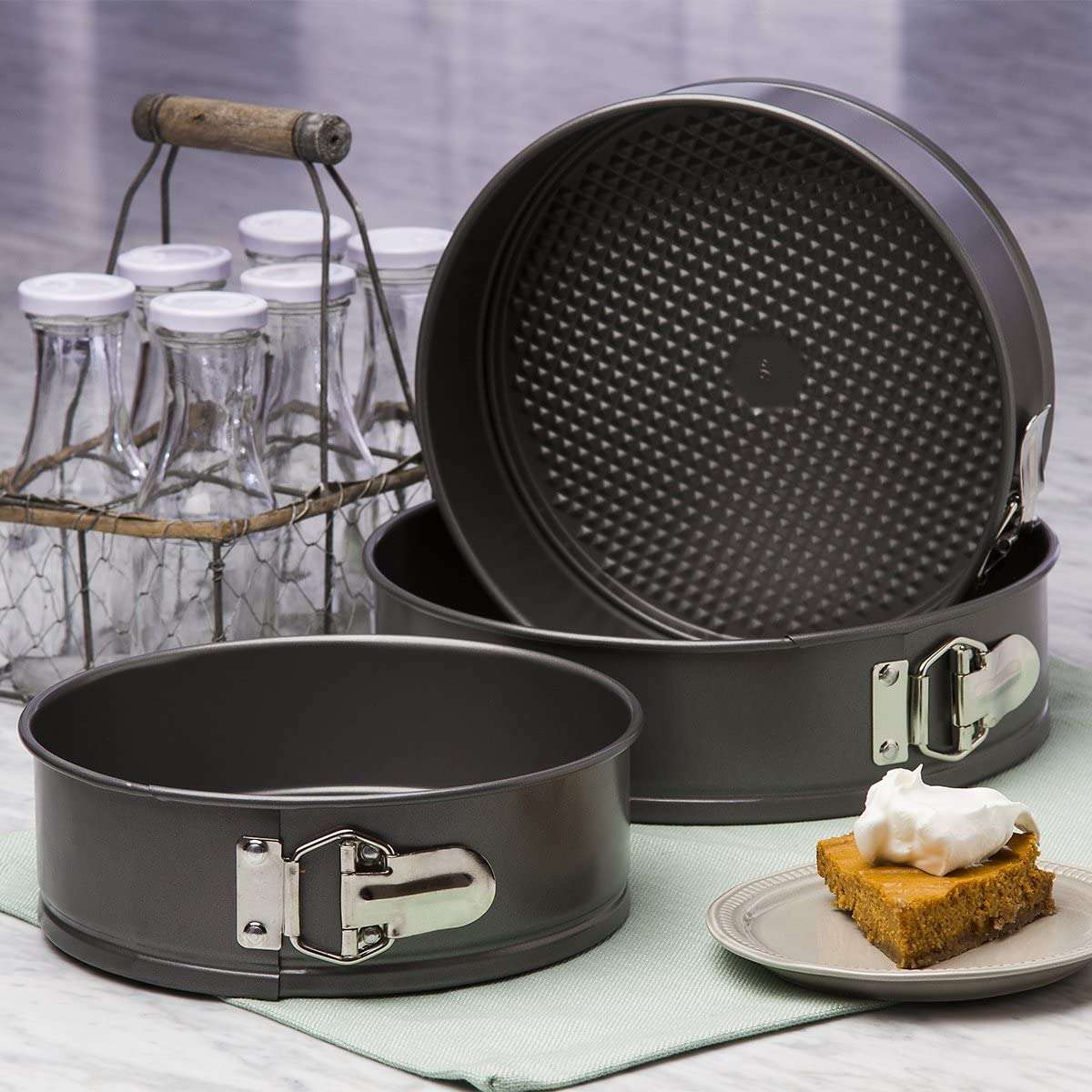 BakeIns Springform Pan Set, 8, 9 & 10 Inch - Ecolution