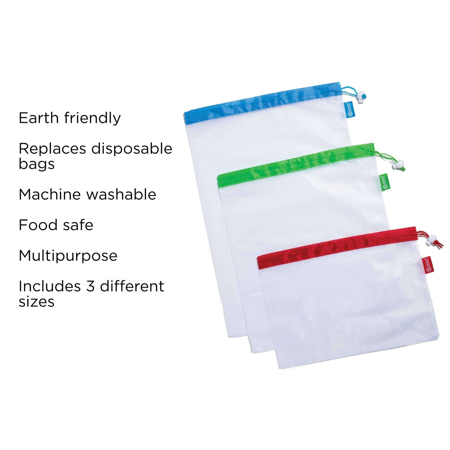 Reusable Produce Bag Set, 3 Piece - Ecolution
