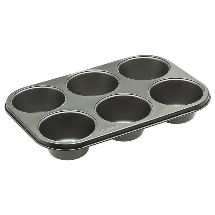 BakeIns Non-Stick Muffin Pan / Cupcake Pan, 6 Cup - Ecolution