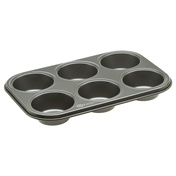 BakeIns Non-Stick Muffin Pan / Cupcake Pan, 6 Cup - Ecolution